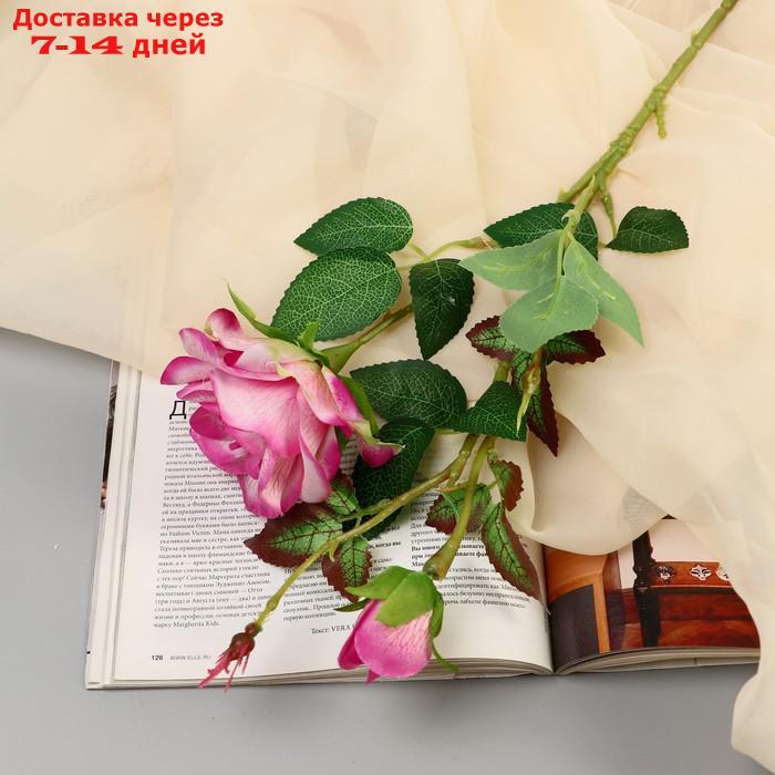 Цветы искусственные "Роза душистая" 9*50 см, бело-сиреневый - фото 1 - id-p227108989