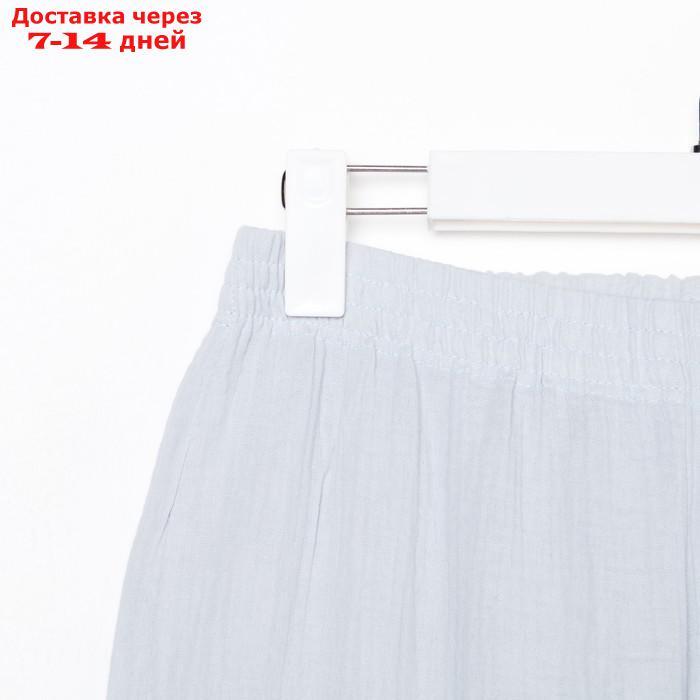 Пижама женская (рубашка и брюки) KAFTAN "Basic" размер 40-42, цвет серо-голубой - фото 2 - id-p227119100