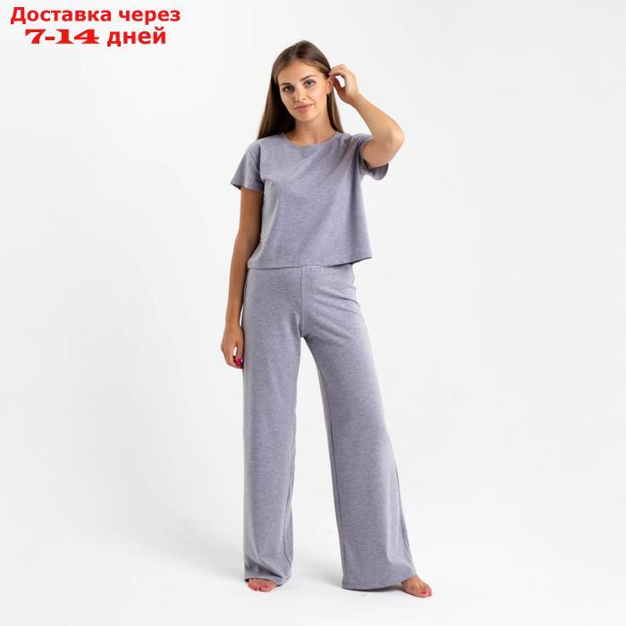 Комплект женский (футболка и брюки) KAFTAN "Basic" р. 40-42, серый - фото 5 - id-p227119106