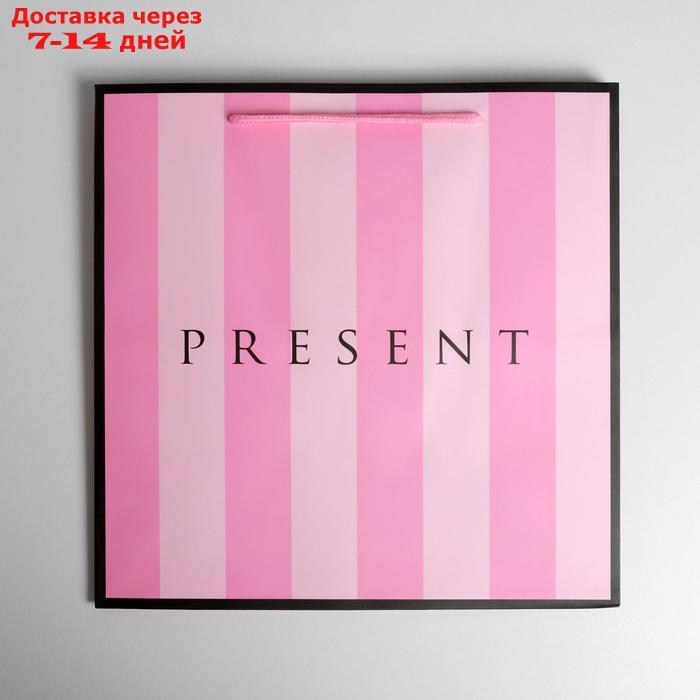 Пакет квадратный Present, 30 × 30 × 30 см - фото 5 - id-p227103417