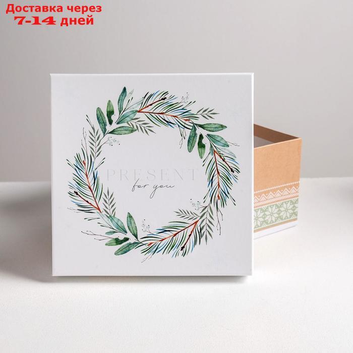 Набор подарочных коробок 5 в 1 "Зимний", 14 × 14 × 8 - 22 × 22 × 12 см - фото 7 - id-p227094733