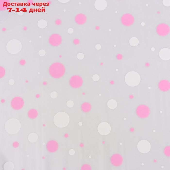 Пленка для цветов "Серпантин", бело - розовый, 0,7 х 7,6 м, 40 мкм, 200 г - фото 2 - id-p227099749