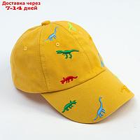 Кепка детская "Динозавры" MINAKU цвет жёлтый, р-р 50