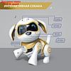 Собака-робот интерактивная "Чаппи", звуковые и световые эффекты, ходит цвет золотой, фото 5