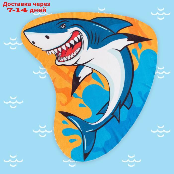 Полотенце пляжное "Акула", 130 × 150 см, 100 % п/э - фото 1 - id-p227004276