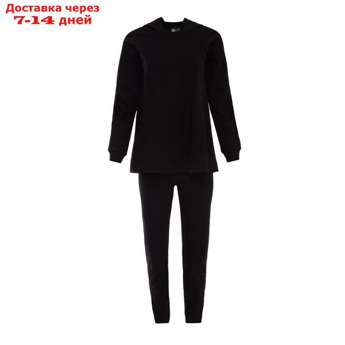 Комплект женский (толстовка, брюки) MINAKU: Home comfort цвет чёрный, р-р 54 - фото 7 - id-p227119115