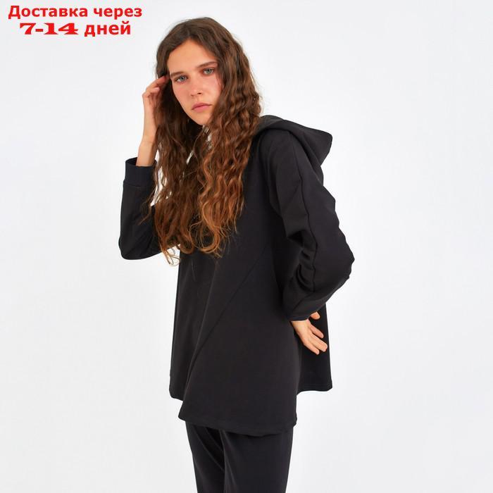 Комплект женский (толстовка, брюки) MINAKU: Home comfort цвет чёрный, р-р 54 - фото 10 - id-p227119115