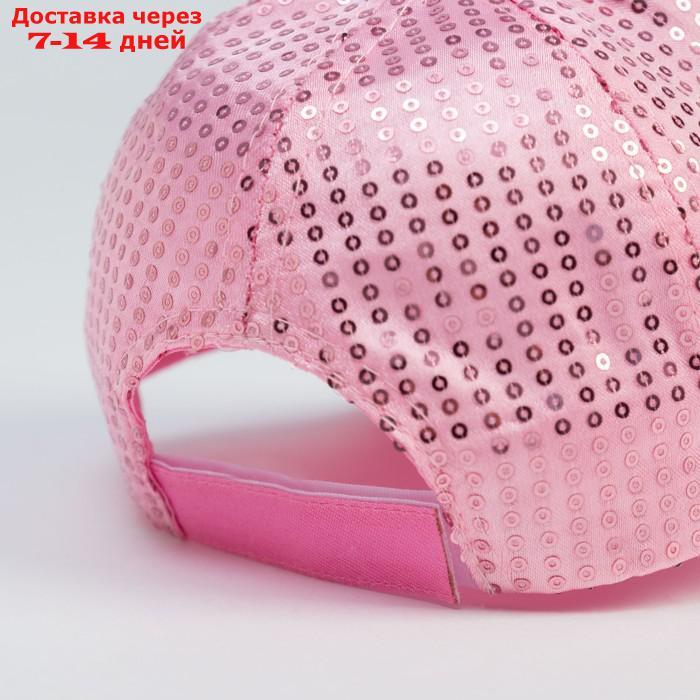 Кепка для девочки MINAKU с пайетками цвет розовый, р-р 52 - фото 2 - id-p227107257