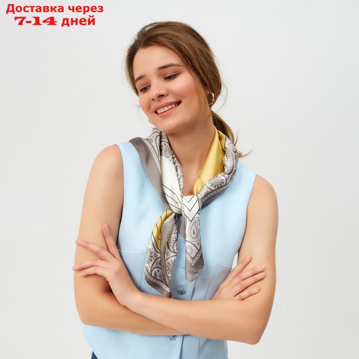 Платок женский MINAKU р-р 70*70 см, цвет серый - фото 5 - id-p227121658