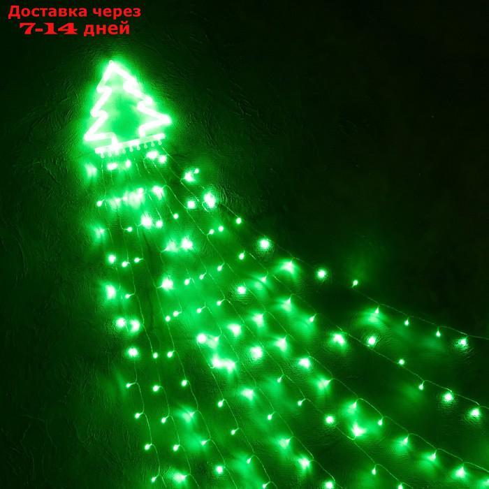 Светодиодная фигура "Ёлка" 3.5 м, пластик, 9 нитей, 220 В, свечение зелёное - фото 4 - id-p227120428