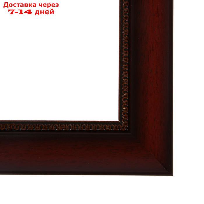 Рама для картин (зеркал) 21 х 30 х 4.4 см, пластиковая, Calligrata, цвет красное дерево - фото 3 - id-p227111028