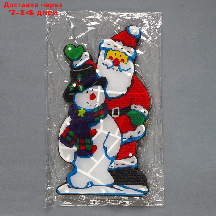 Светодиодная фигура "Дед Мороз и снеговик" 24 × 45 см, пластик, 220 В, свечение мульти (RG/RB) - фото 5 - id-p227115654