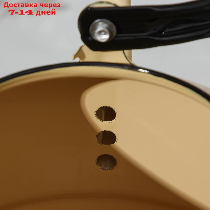 Чайник 3,5 л, эмалированная крышка, закатное дно, цвет бежевый - фото 4 - id-p227013517
