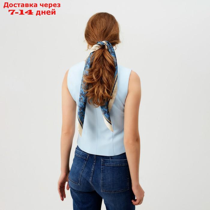 Платок женский MINAKU р-р 70*70 см, цвет синий - фото 4 - id-p227121667
