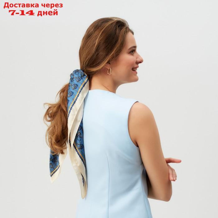 Платок женский MINAKU р-р 70*70 см, цвет синий - фото 5 - id-p227121667