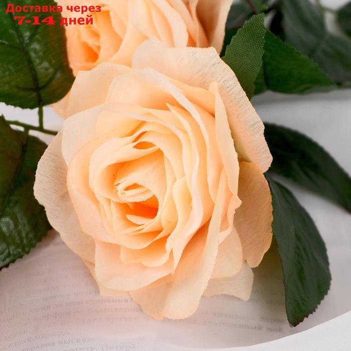 Цветы искусственные "Роза Жанна" 10*61 см, кремовая - фото 2 - id-p227107277