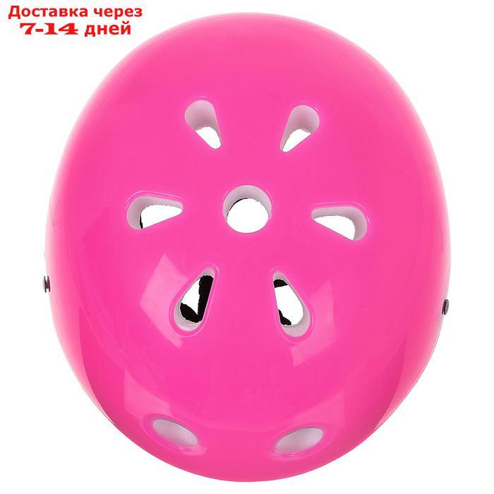 Шлем защитный OT-S507 детский, 55 см, цвет розовый - фото 6 - id-p226943239