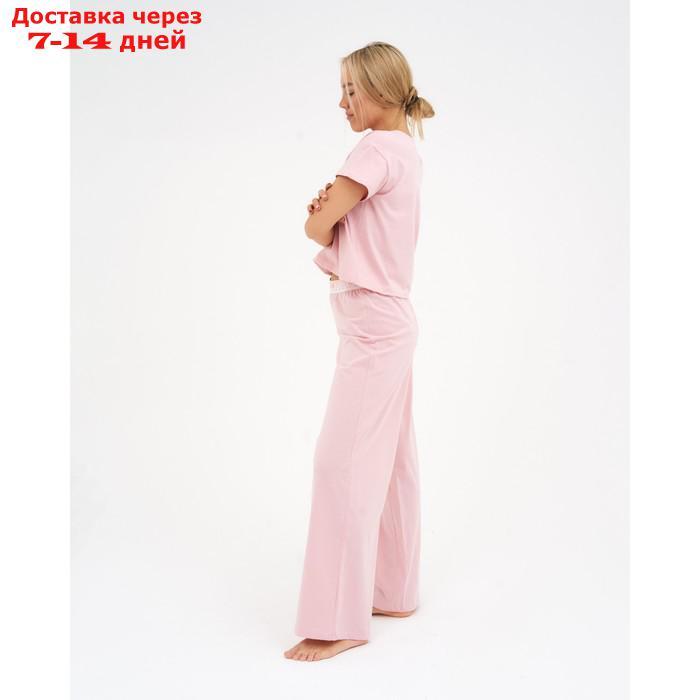 Пижама женская (футболка и брюки) KAFTAN "Basic" размер 48-50, цвет розовый - фото 5 - id-p227119137