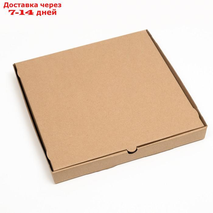 Упаковка для пиццы, бурая, 31 х 31 х 3,5 см, набор 10 шт - фото 2 - id-p227122827