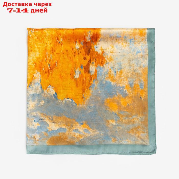 Платок женский MINAKU цвет оранжевый, р-р 70*70 см - фото 3 - id-p227121675