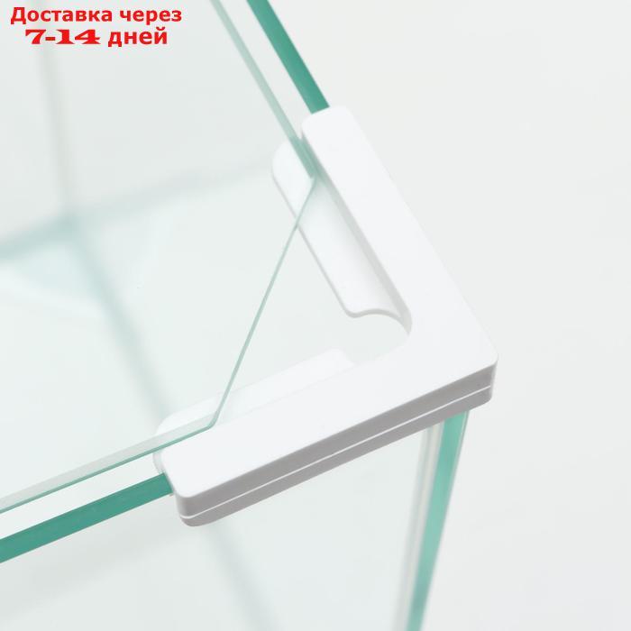 Аквариум Куб белый уголок, покровное стекло, 19 литров, 25 x 25 x 30 см - фото 4 - id-p227101573