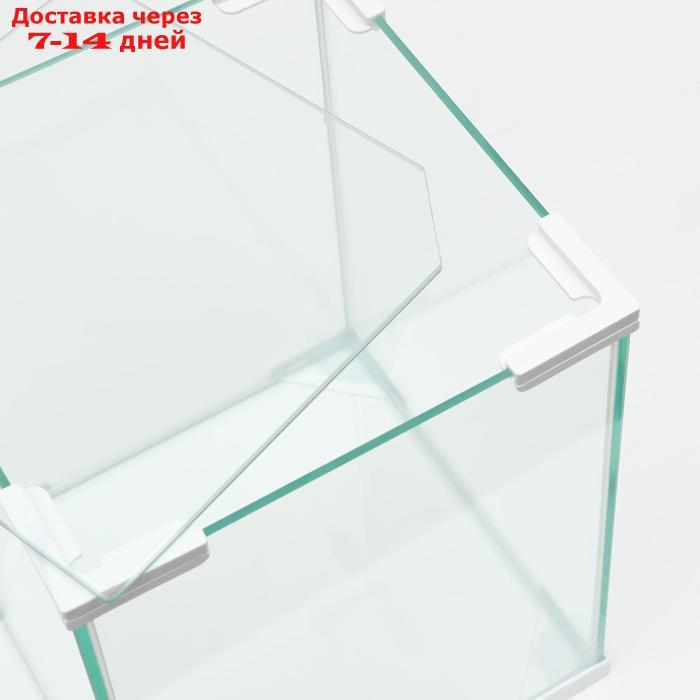 Аквариум Куб белый уголок, покровное стекло, 19 литров, 25 x 25 x 30 см - фото 5 - id-p227101573