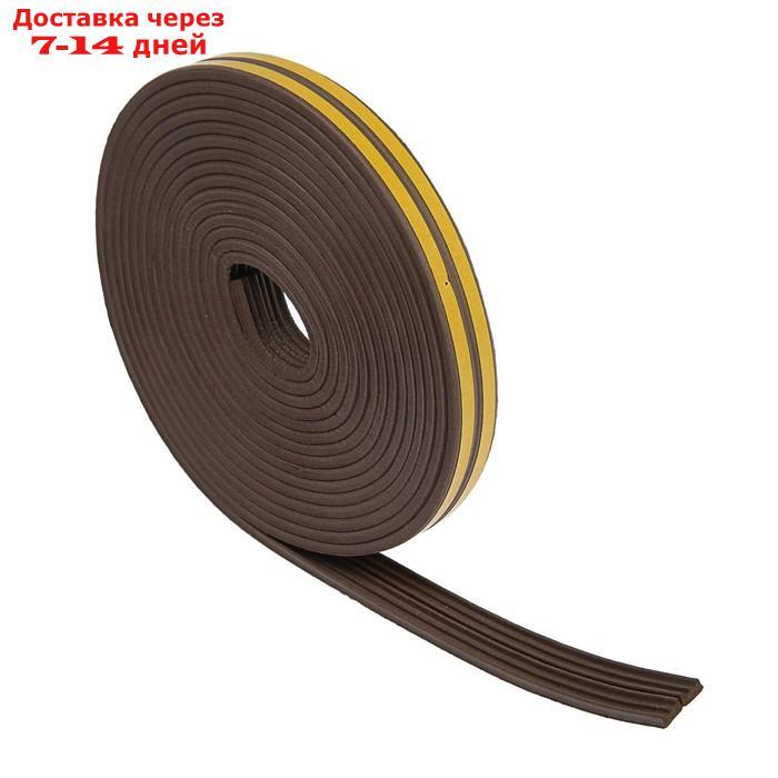 Уплотнитель резиновый TUNDRA krep, профиль Е, размер 4 × 9 мм, коричневый, в упаковке 10 м - фото 1 - id-p227096427