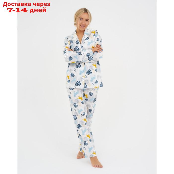 Пижама (рубашка, брюки) женская KAFTAN "Тропики" р. 48-50 - фото 4 - id-p227119139