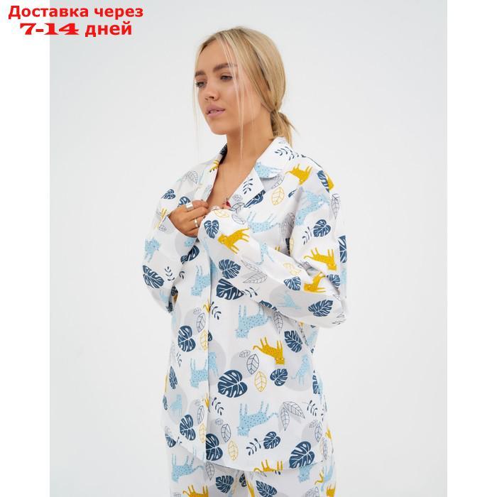 Пижама (рубашка, брюки) женская KAFTAN "Тропики" р. 48-50 - фото 5 - id-p227119139