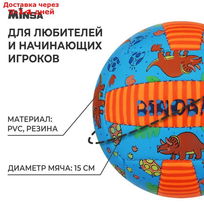 Мяч волейбольный MINSA, ПВХ, машинная сшивка, 18 панелей, размер 2 - фото 2 - id-p227129920