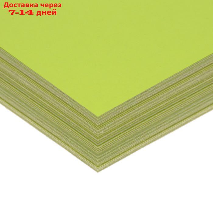 Бумага А4, 100 листов, 80 г/м, самоклеящаяся, флуоресцентная, жёлтая - фото 2 - id-p227103534