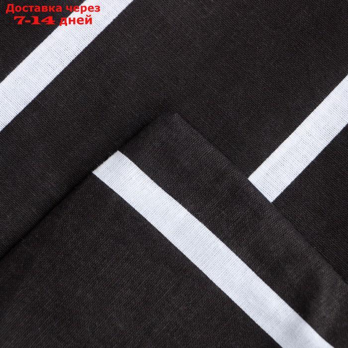 Постельное бельё Этель 2 сп Black stripes 175х215 см, 200х220 см, 70х70 см-2 шт, 100% хлопок, поплин - фото 4 - id-p227112868