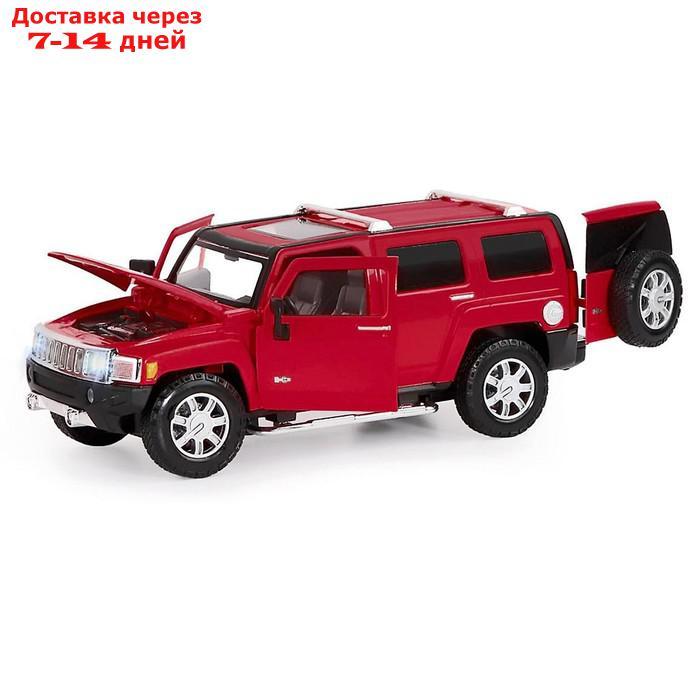 Машина металлическая Hummer H3 1:24 открываются двери, капот, свободный ход колёс, световые и звуковые эффекты - фото 2 - id-p226958852