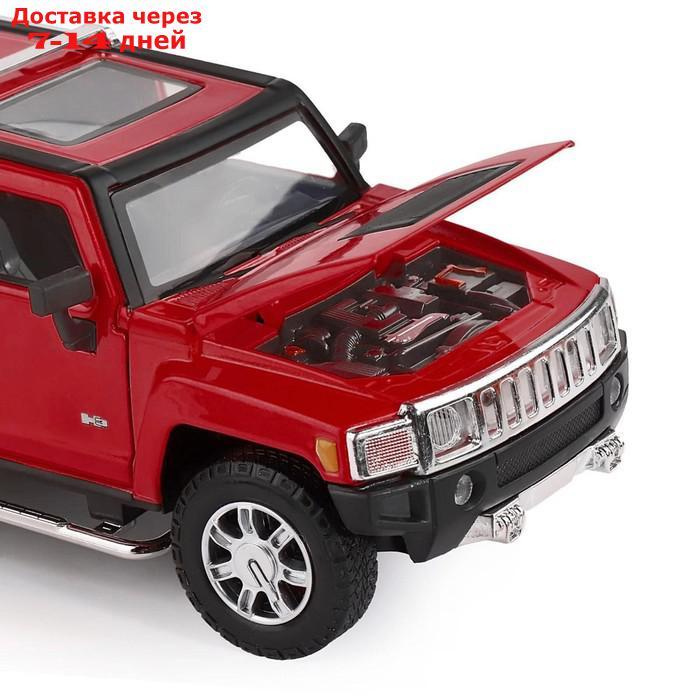 Машина металлическая Hummer H3 1:24 открываются двери, капот, свободный ход колёс, световые и звуковые эффекты - фото 5 - id-p226958852