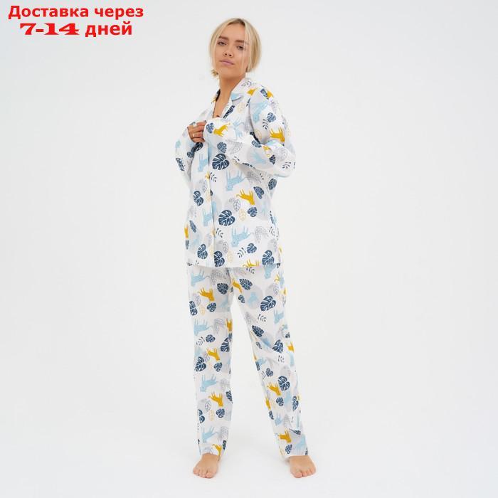 Пижама (рубашка, брюки) женская KAFTAN "Тропики" р. 44-46 - фото 1 - id-p227119150