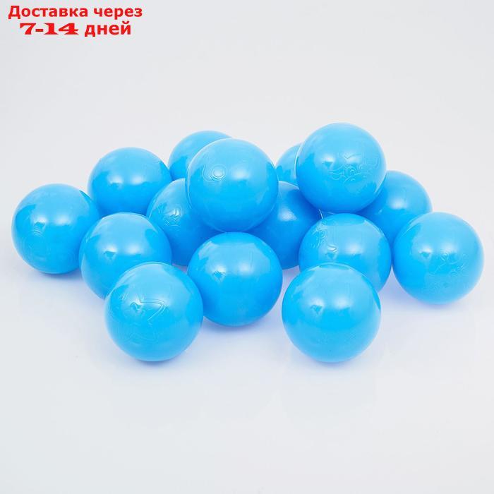 Шарики для сухого бассейна с рисунком, диаметр шара 7,5 см, набор 500 штук, цвет голубой - фото 1 - id-p226943260