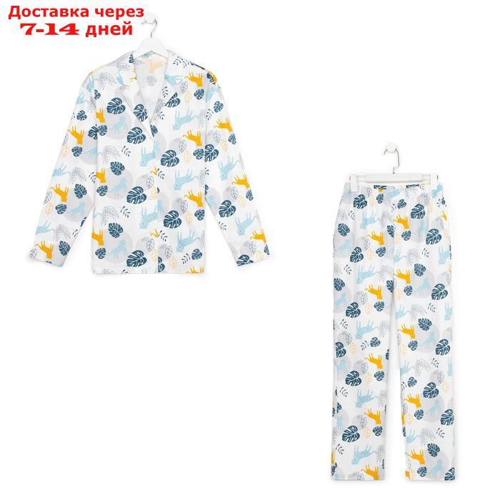 Пижама (рубашка, брюки) женская KAFTAN "Тропики" р. 44-46 - фото 8 - id-p227119150