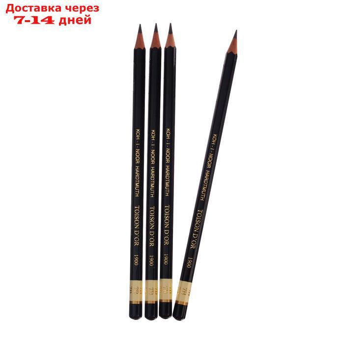 Набор чернографитных карандашей 4 штуки Koh-I-Noor, профессиональных 1900 7В (2474709) - фото 1 - id-p227099828