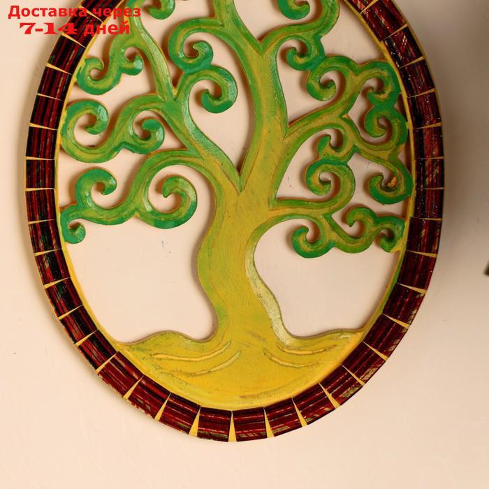 Панно настенное "Древо жизни" дерево, стекло 23х30 см - фото 3 - id-p227124918