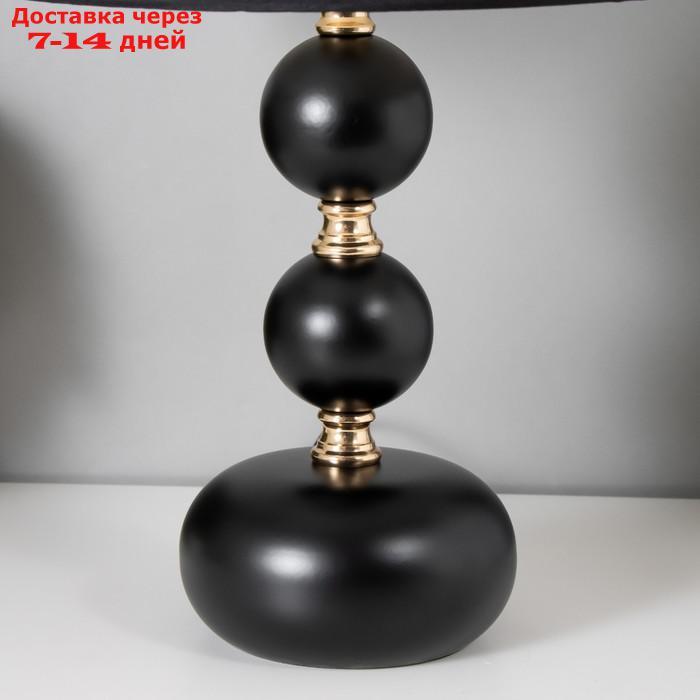 Настольная лампа Катания 1x60Вт E27 черно-золотой 25х25х45 см - фото 4 - id-p227116784