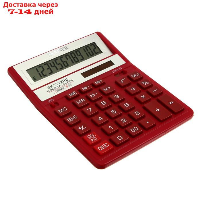 Калькулятор настольный большой SKAINER SK-777XRD, 12 разрядов, двойное питание, двойная память, 157x200x32 мм, - фото 2 - id-p227109196