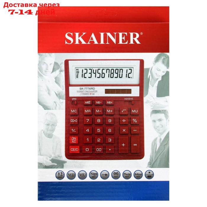 Калькулятор настольный большой SKAINER SK-777XRD, 12 разрядов, двойное питание, двойная память, 157x200x32 мм, - фото 5 - id-p227109196