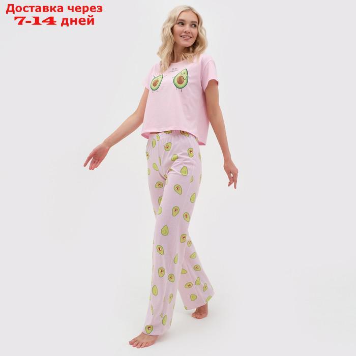 Пижама женская (футболка и брюки) KAFTAN Avocado р. 48-50, розовый - фото 3 - id-p227119156