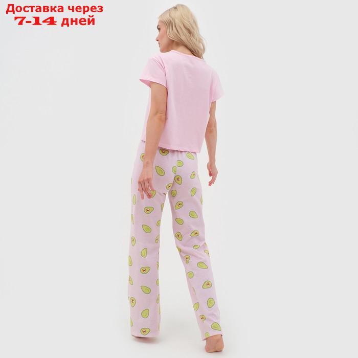 Пижама женская (футболка и брюки) KAFTAN Avocado р. 48-50, розовый - фото 4 - id-p227119156