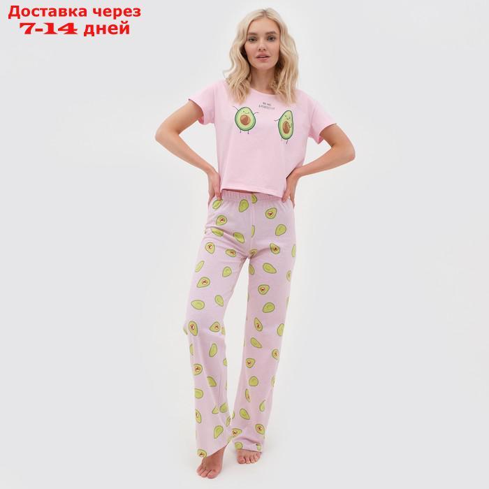 Пижама женская (футболка и брюки) KAFTAN Avocado р. 48-50, розовый - фото 5 - id-p227119156