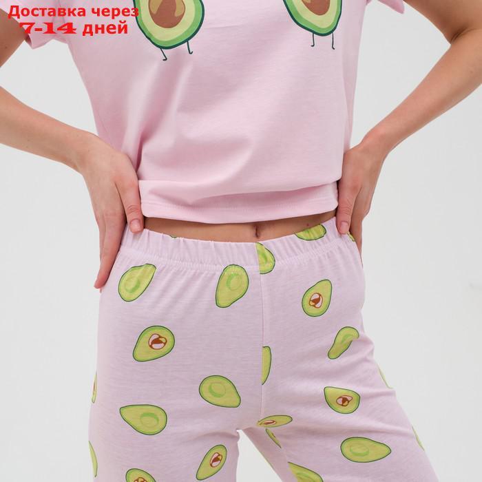 Пижама женская (футболка и брюки) KAFTAN Avocado р. 48-50, розовый - фото 6 - id-p227119156