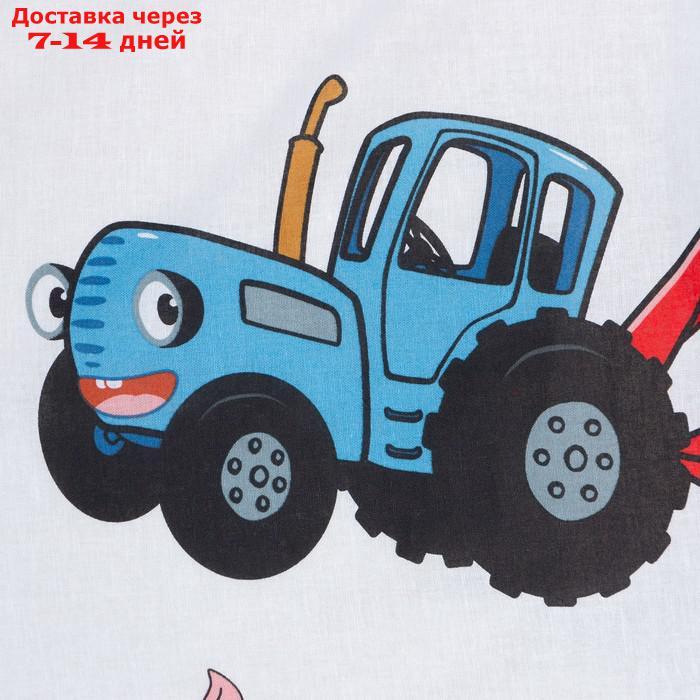 Постельное бельё 1,5 сп Синий трактор "Ферма", 143х215 см, 150х214 см, 50х70 см -1 шт., поплин 125 г/м2 - фото 3 - id-p227122851
