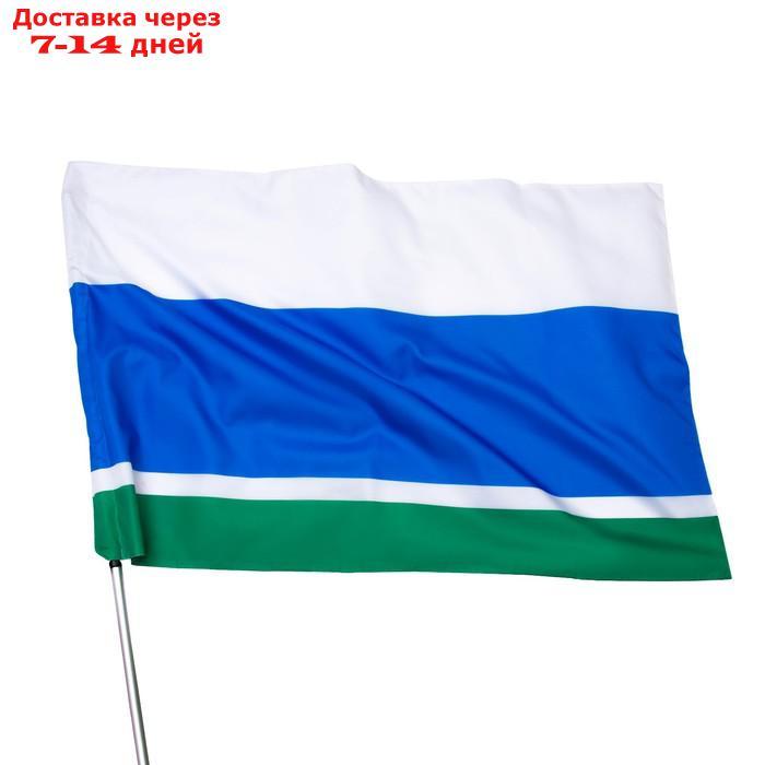 Флаг Свердловской области, 90 х 135 см, двухстороннний, полиэфирный шелк, без древка