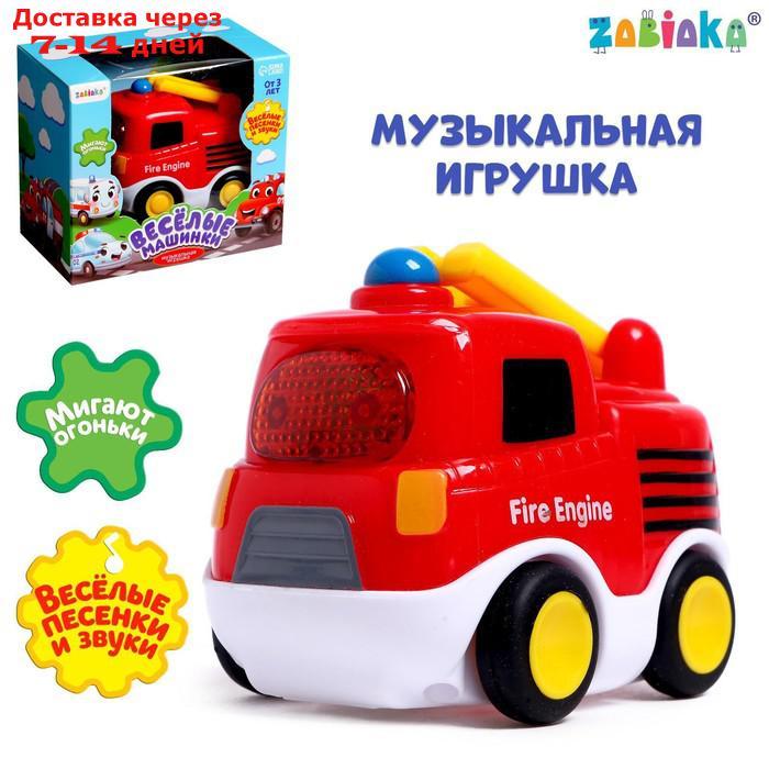 Музыкальная игрушка "Пожарная машина" цвет красный, звук, свет - фото 1 - id-p226958864