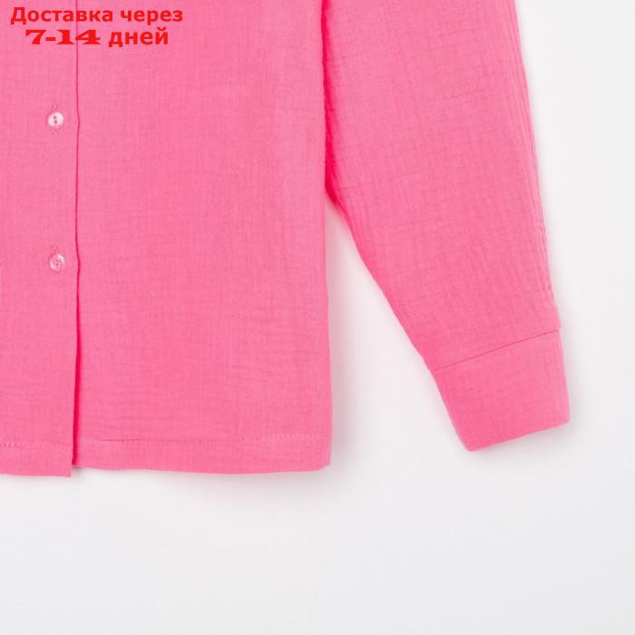 Пижама женская (рубашка и брюки) KAFTAN "Basic" размер 40-42, цвет розовый - фото 9 - id-p227119167